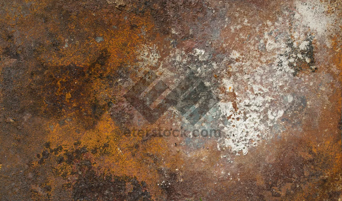 Picture of Vintage Rusty Grunge Steel Background Texture with Brown Frame