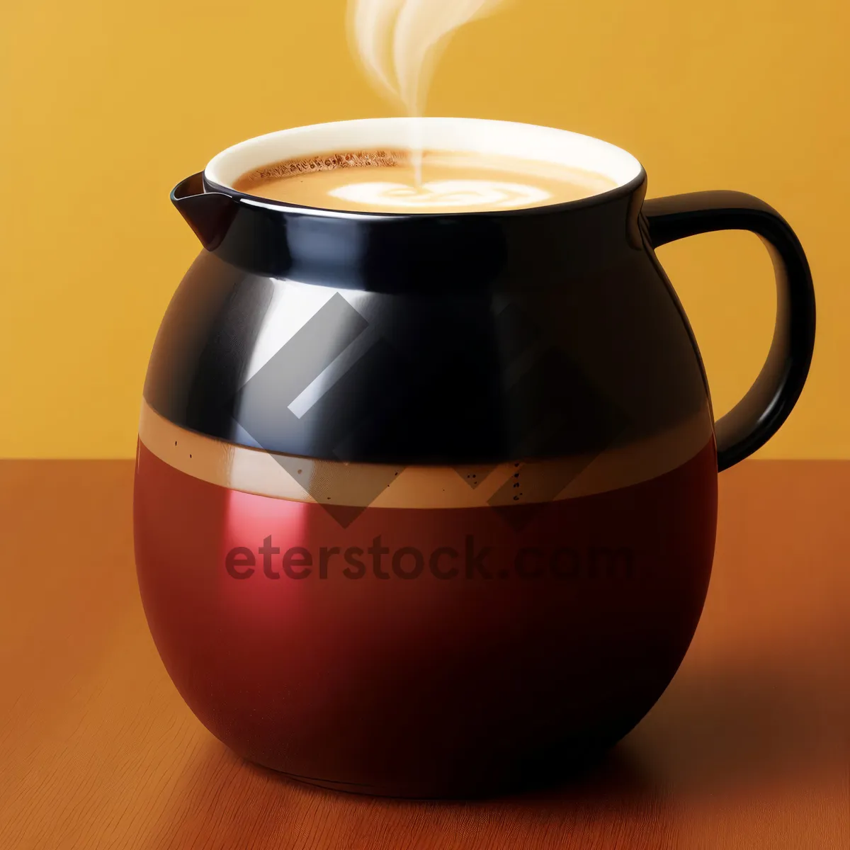 Picture of Hot Morning Cup of Coffee on Saucer