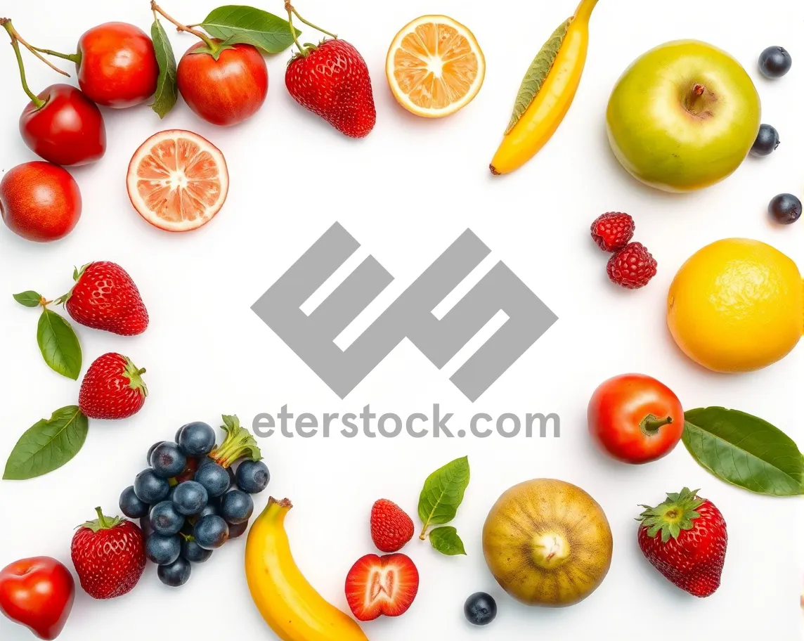 Picture of Assorted Fresh Fruits and Berries for Healthy Eating