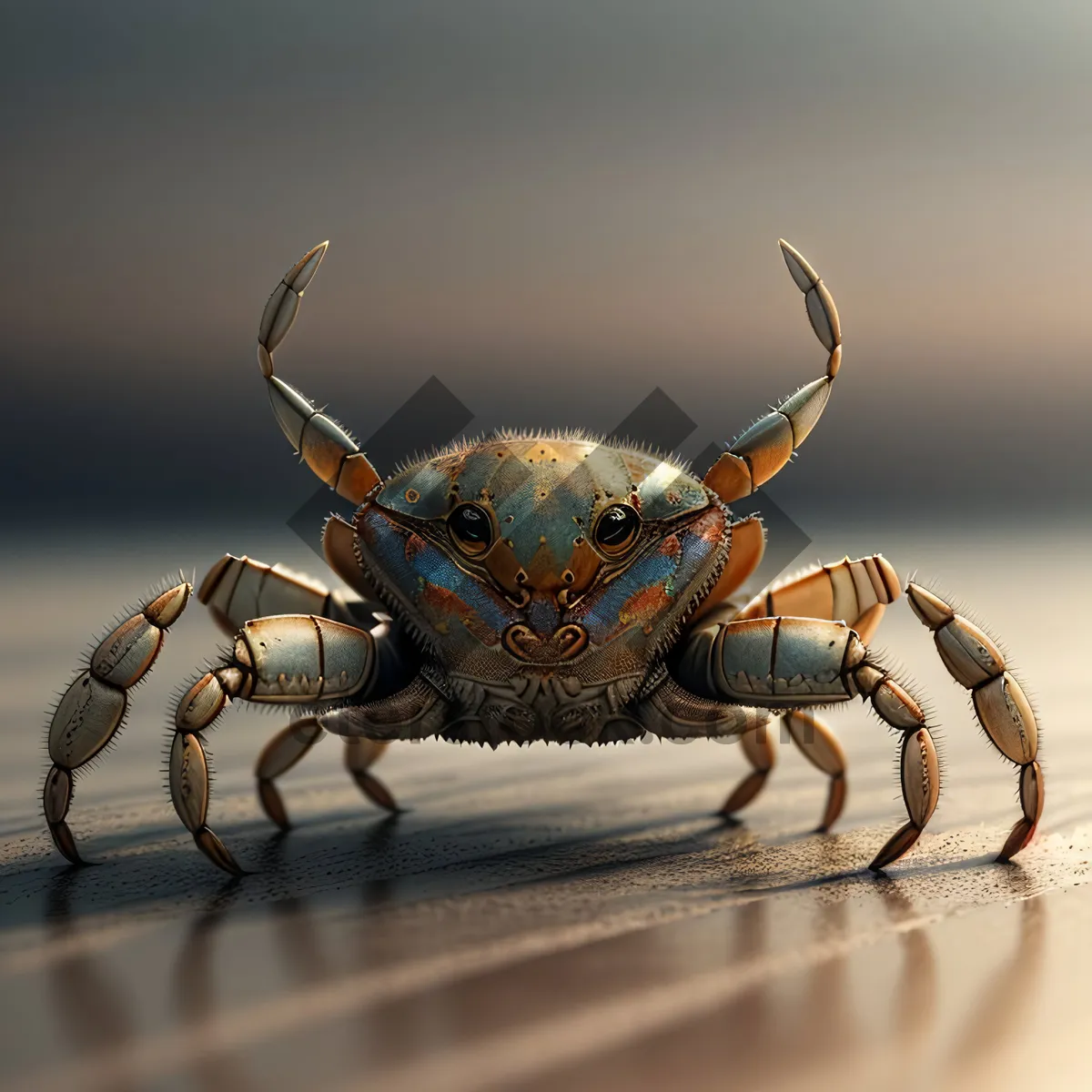 Picture of Creepy Crawlers: Black Arachnid on Rock