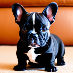 Adorable Bulldog Puppy Pose - Purebred Canine Portrait