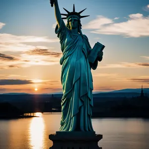 New York Lady Liberty Monument with Torch