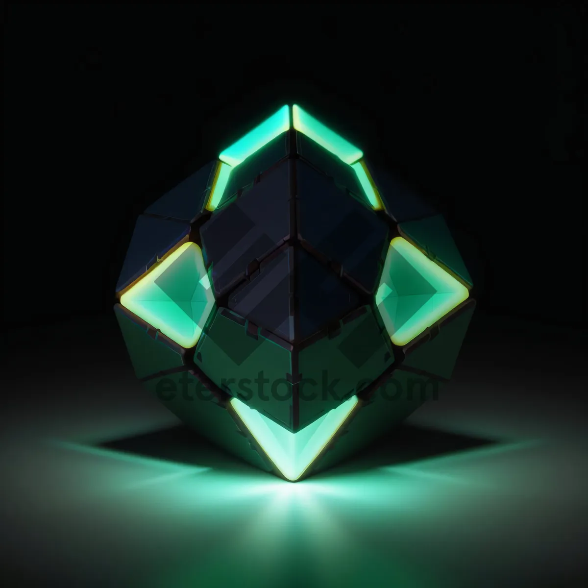 Picture of 3D glass gem symbol icon design