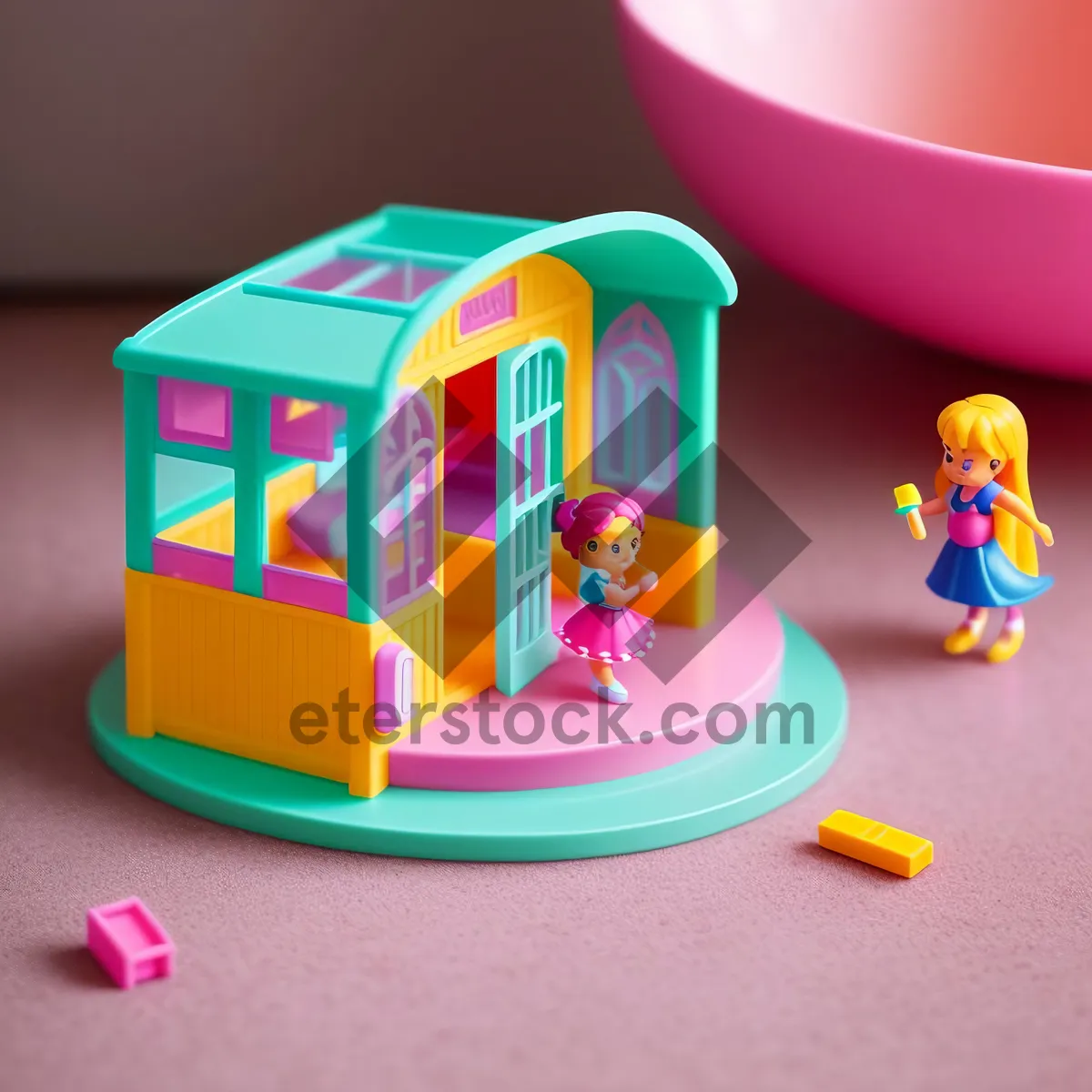 Picture of Colorful Resort Area with Pencil Sharpener Toy