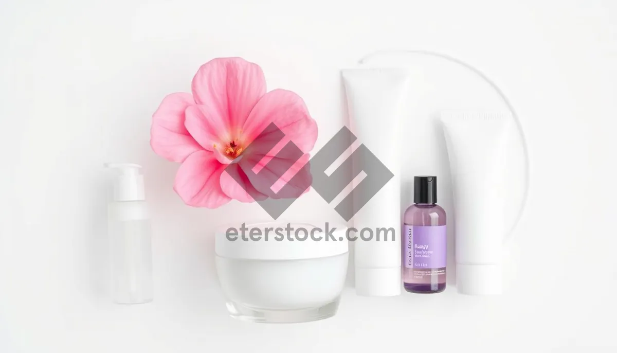 Picture of Pink rose spa therapy lotion bottle aromatherapy perfume oil.