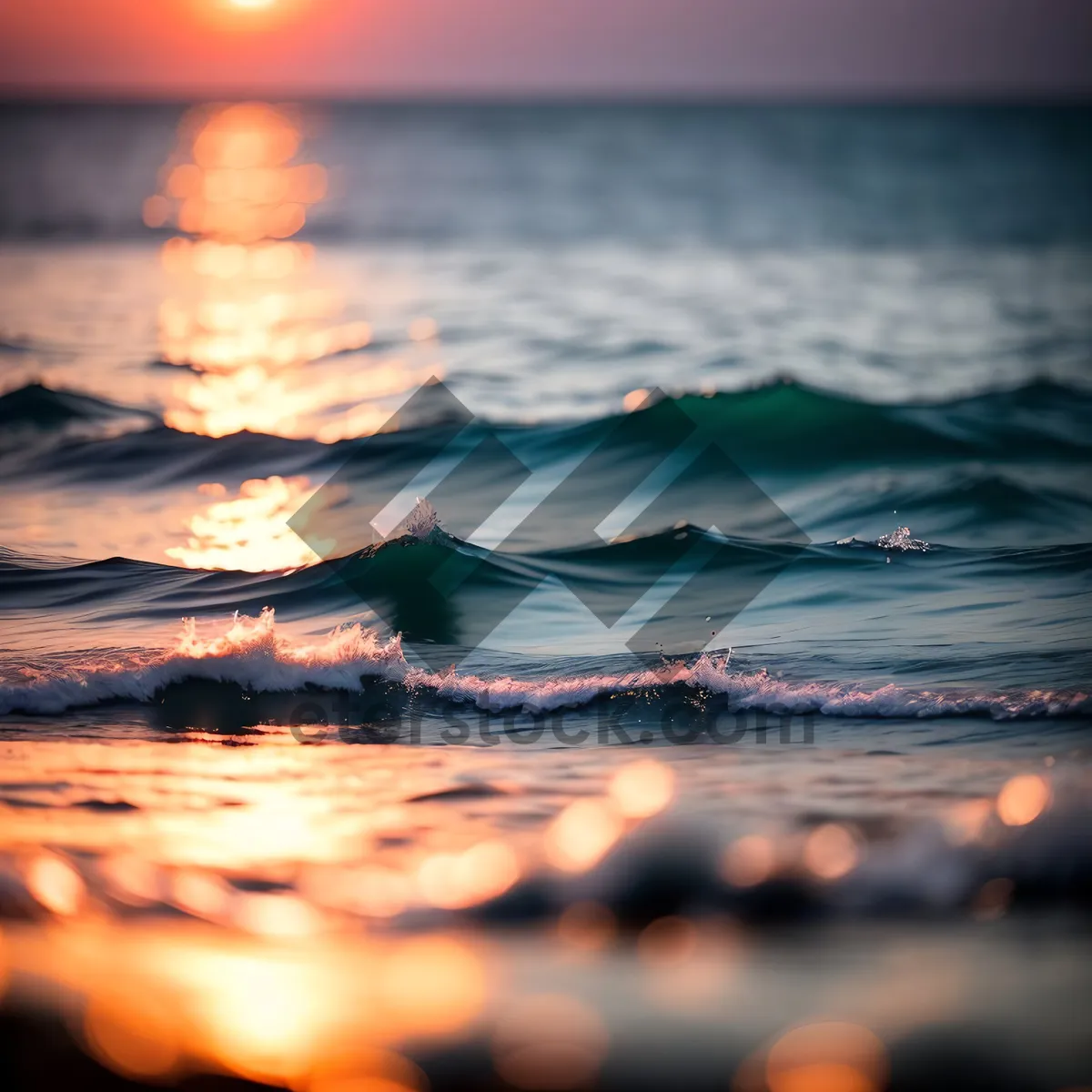 Picture of Serenity by the Sea: A Mesmerizing Sunset over the Ocean