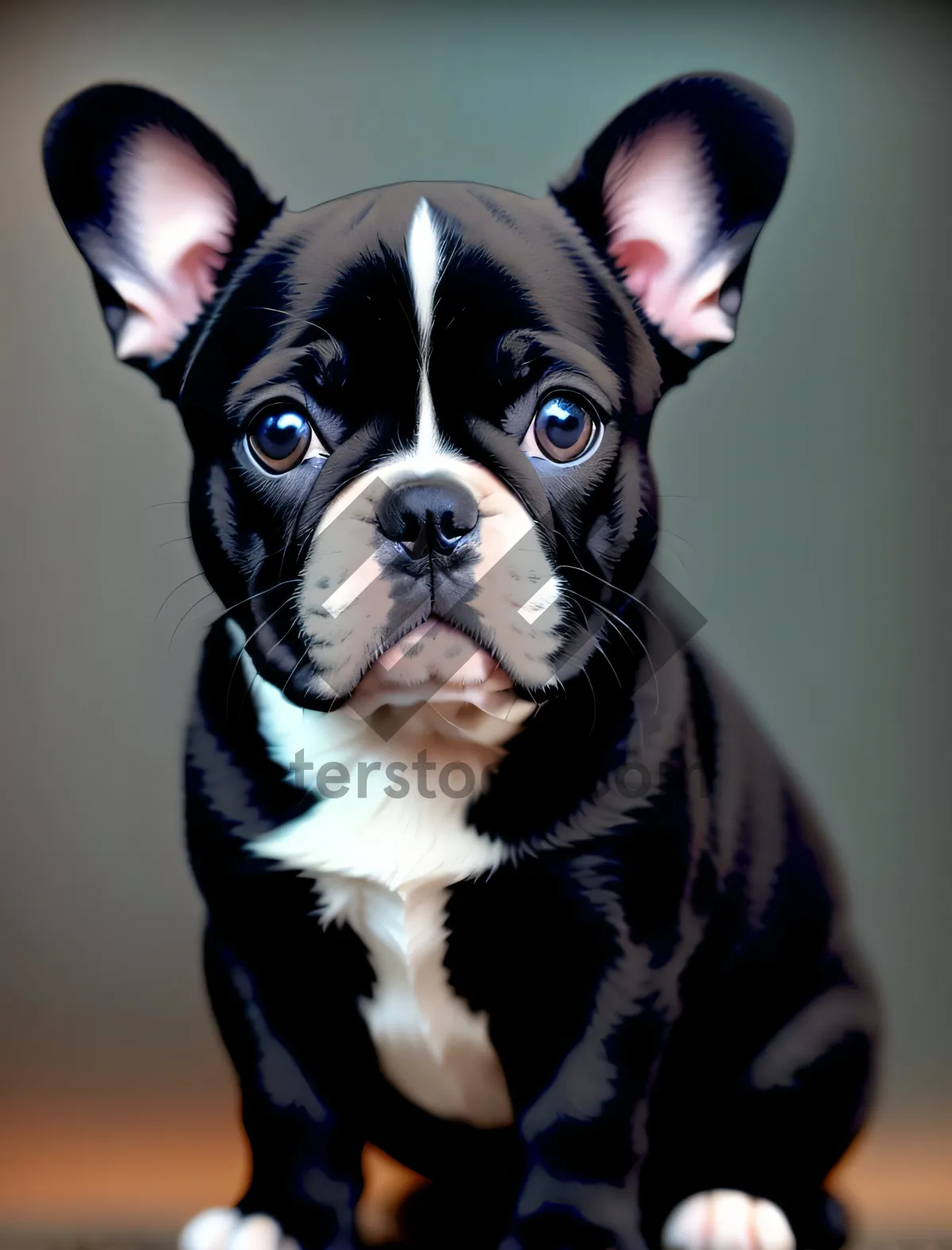 Picture of Cute Terrier Hunting Dog Puppy - Pet Portrait