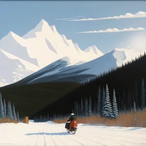 Winter Holiday Mountain Landscape Ski Resort