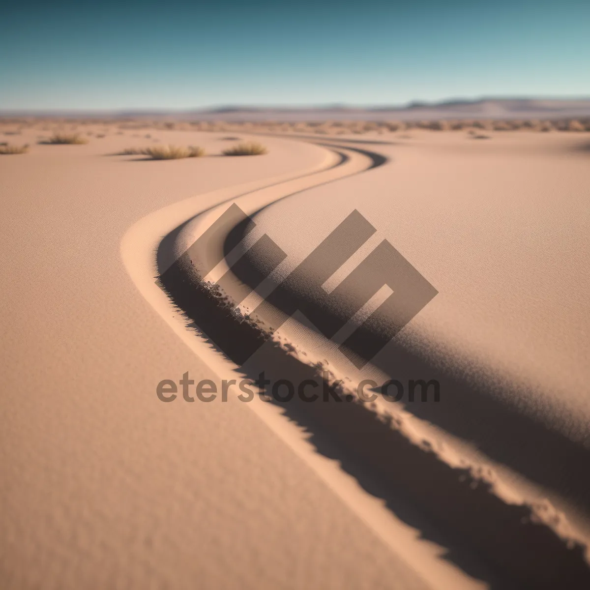 Picture of Sunny Desert Dune Landscape in Morocco