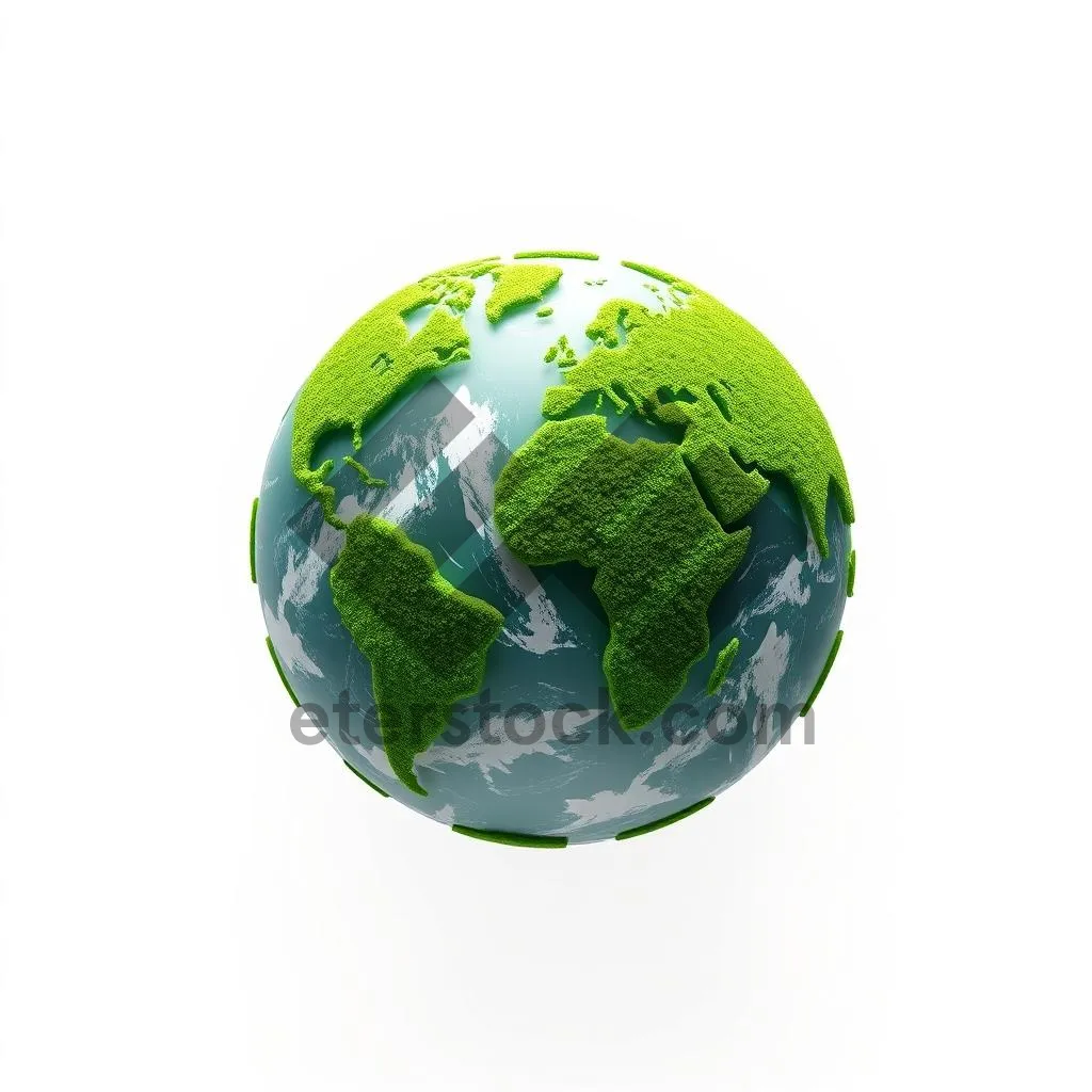 Picture of Round 3D Glass Earth Globe Planet Icon