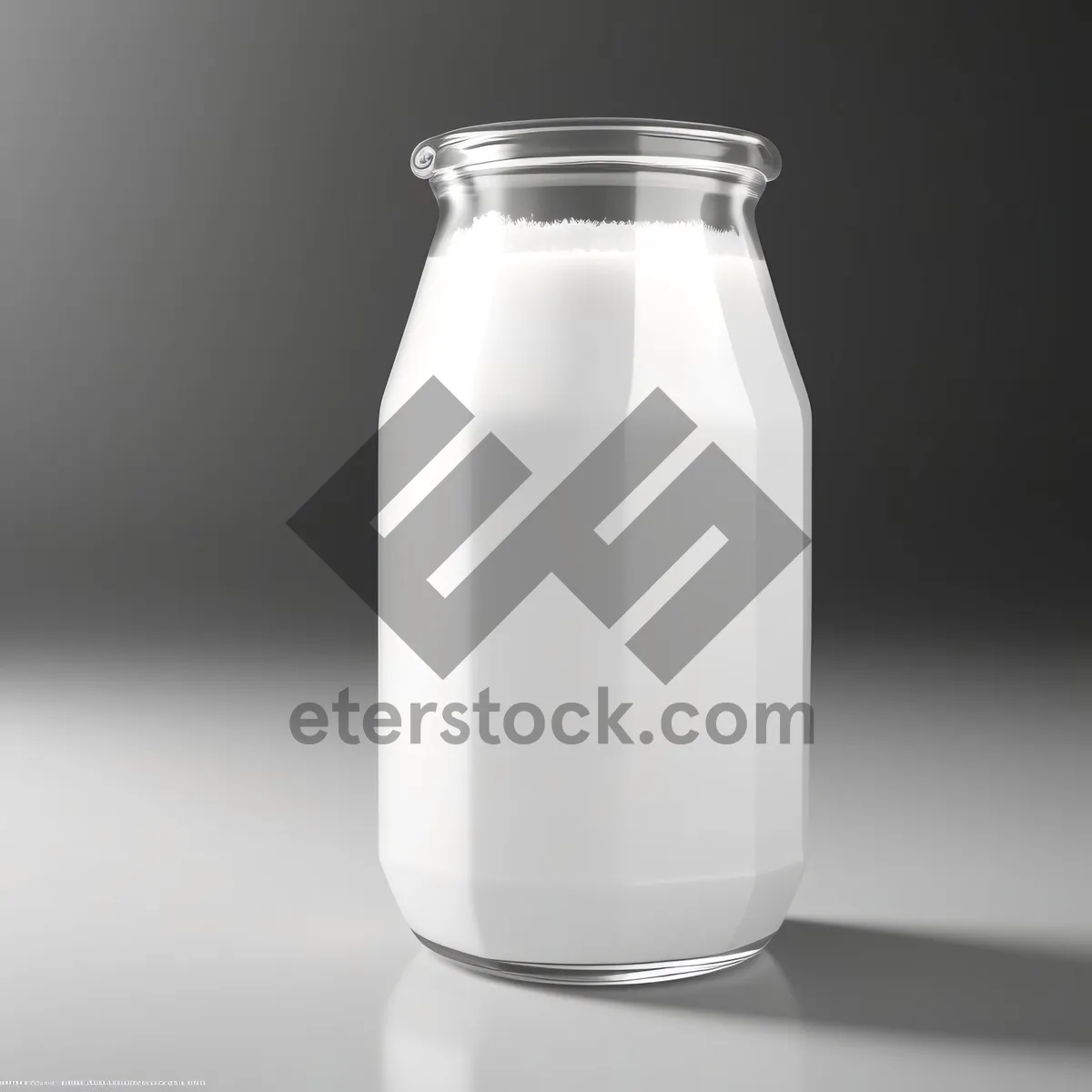 Picture of Healthy Milk Bottle – Transparent Glass Container for Nourishing Beverage