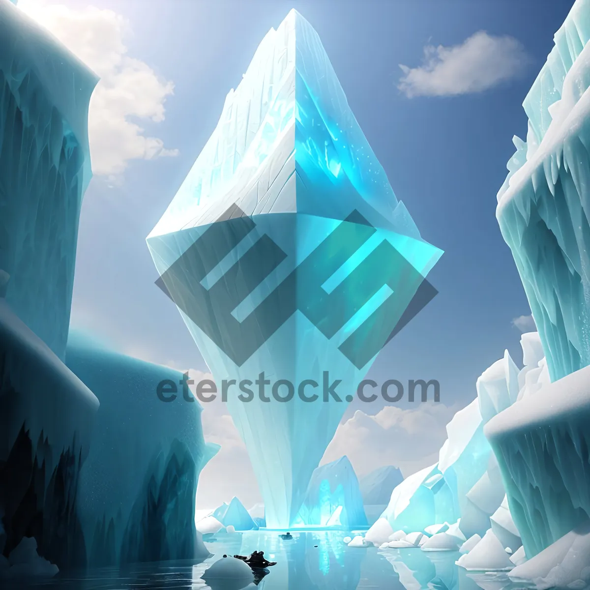 Picture of Crystal Ice: A Stunning Digital Design for Vibrant Web Graphics