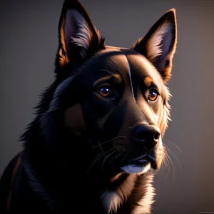 Beautiful Brown Border Collie Shepherd Dog Portrait