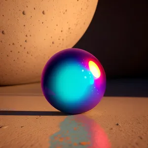 Colorful Glass Sphere with Reflective Light Design