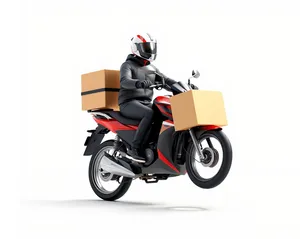 Silhouette of boy on motor scooter wearing helmet