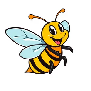 Happy animal cartoon clip art character illustration.