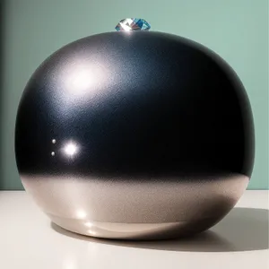 Shiny Holiday Sphere: Festive Kitchen Utensil Decoration