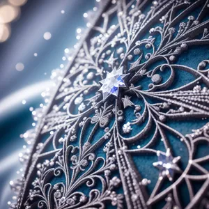 Artful Crystal Lace Décor: Intricate Embroidery on Ice