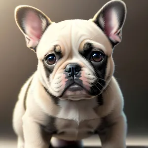 Cute Bulldog Puppy - Purebred Canine with Wrinkled Brown Wrinkle