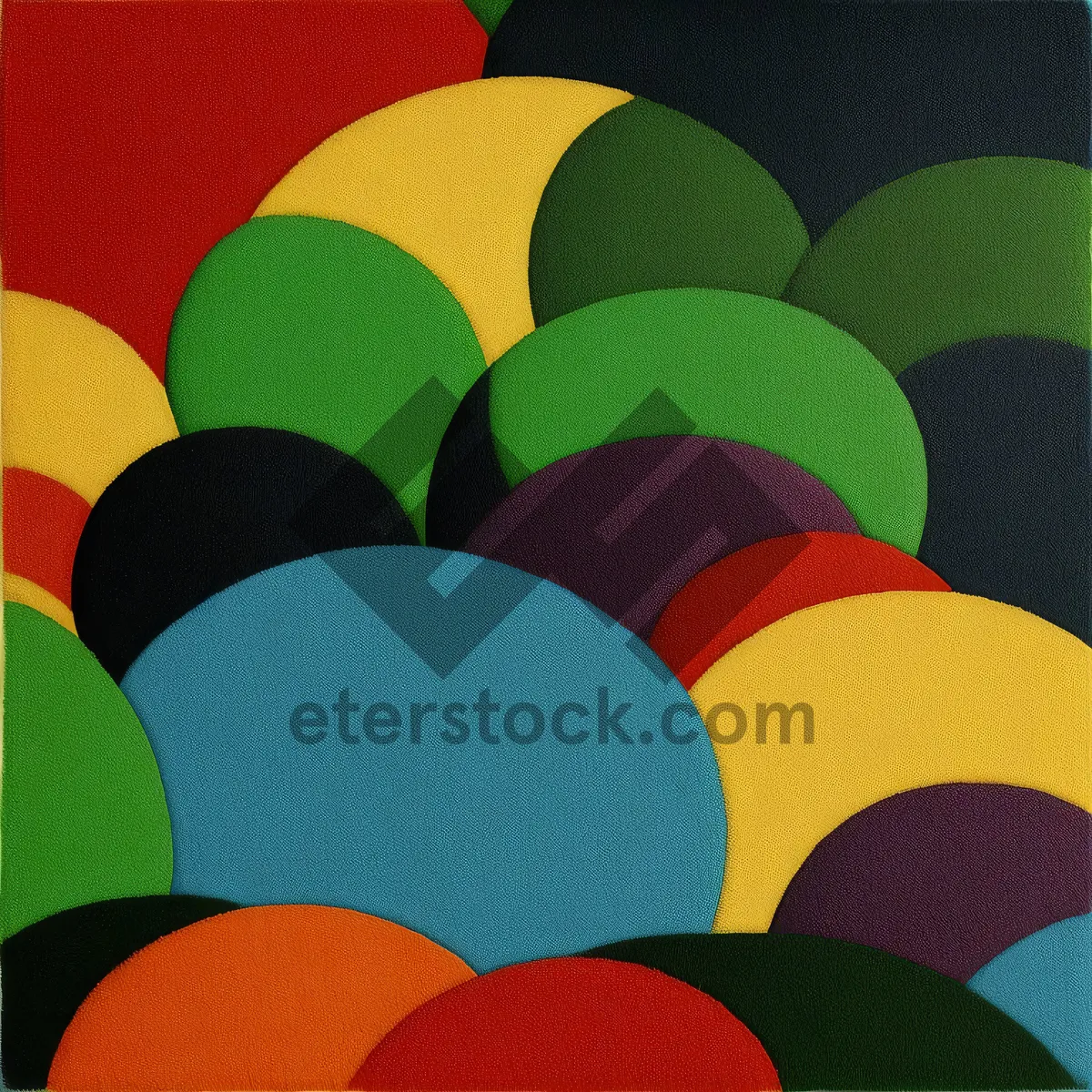 Picture of Bright Colorful Geometric Circle Design Wallpaper Pattern