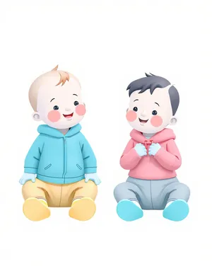 Fun and cute cartoon boy clip art