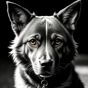 Adorable Border Collie Shepherd Dog Portrait