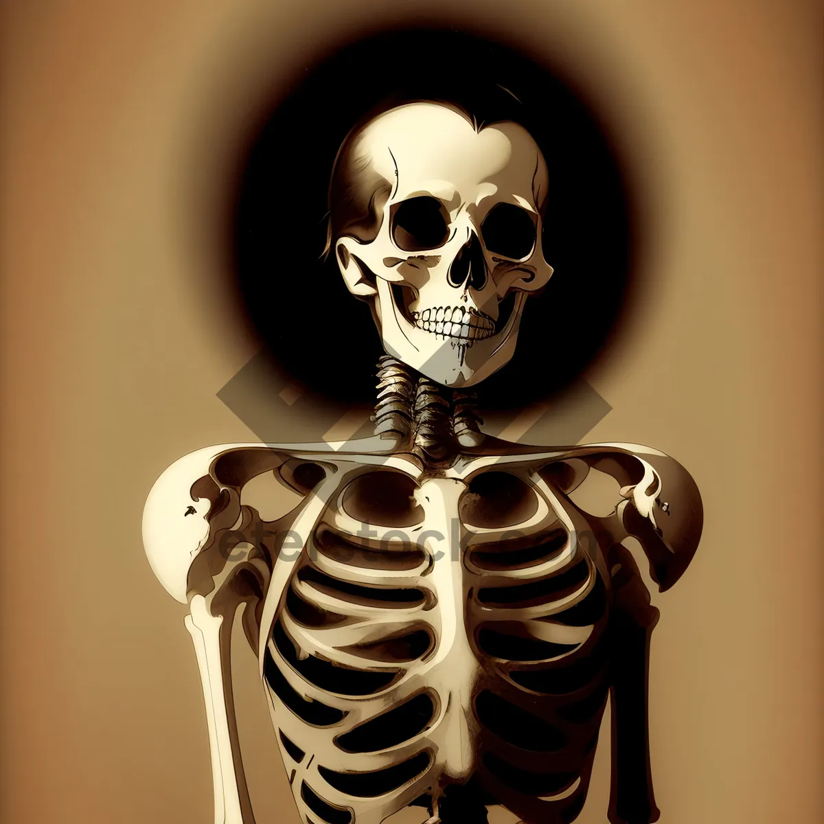 Picture of Spooky Skeleton Mask - Terrifying Halloween Heath