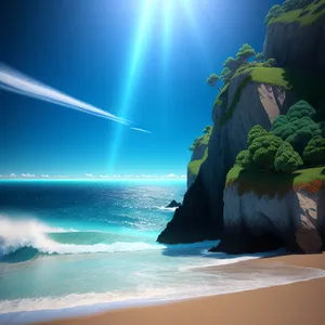 Turquoise Waters on Tropical Coastline