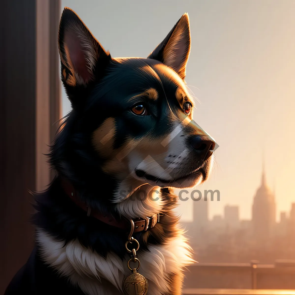 Picture of Adorable Shepherd Dog Portrait
