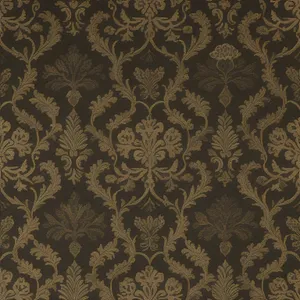 Vintage floral wallpaper design with ornamental swirls.