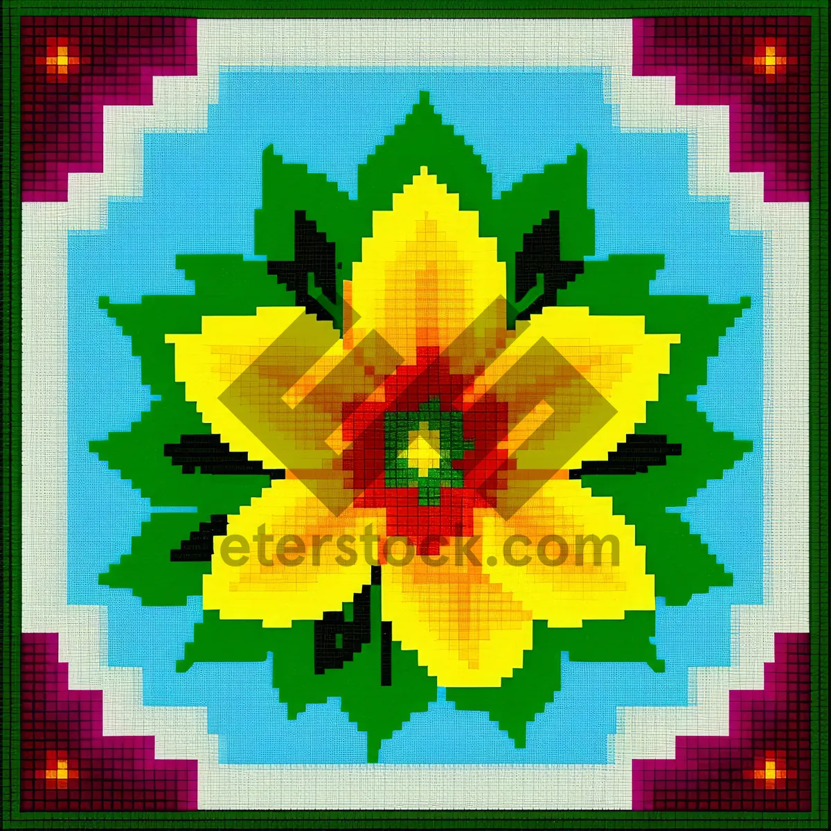 Picture of Colorful Mosaic Design: A Vivid Graphic Art