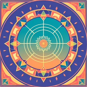 Reformer's Hippie Mosaic: Artful Graphic Circle Design