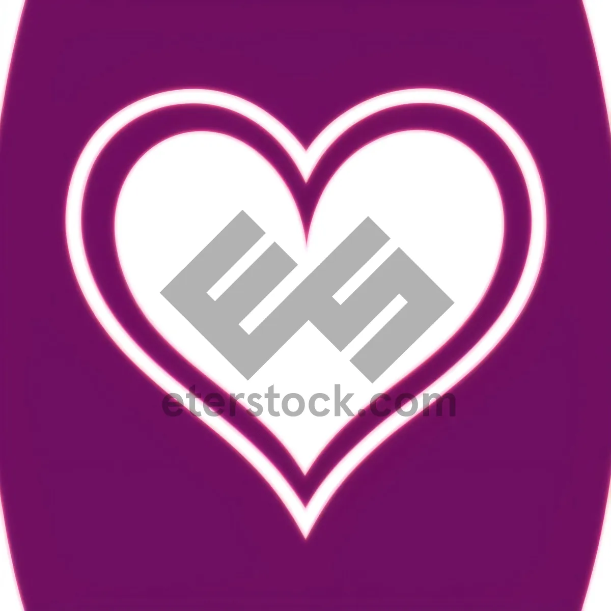 Picture of Romantic Heart Symbol: Love's Artful Valentine Decoration