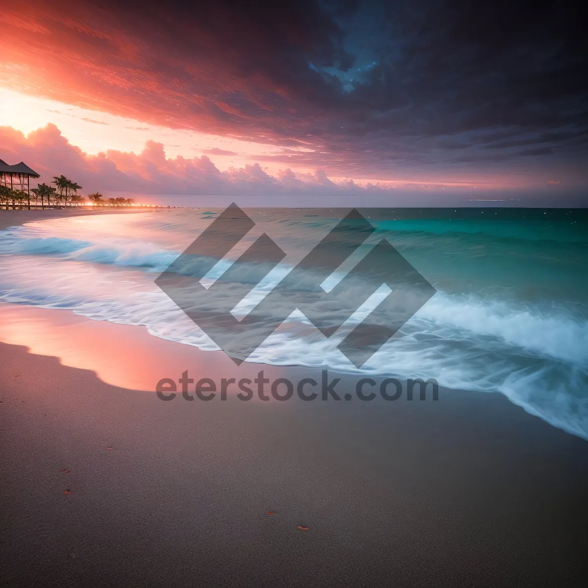 Picture of Tranquil Sunset Over Serene Ocean