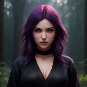 Happy Smiling Brunette Fashion Model Portrait