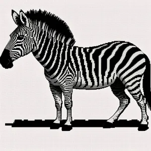 Striped equine mammal in wild grass: Zebra