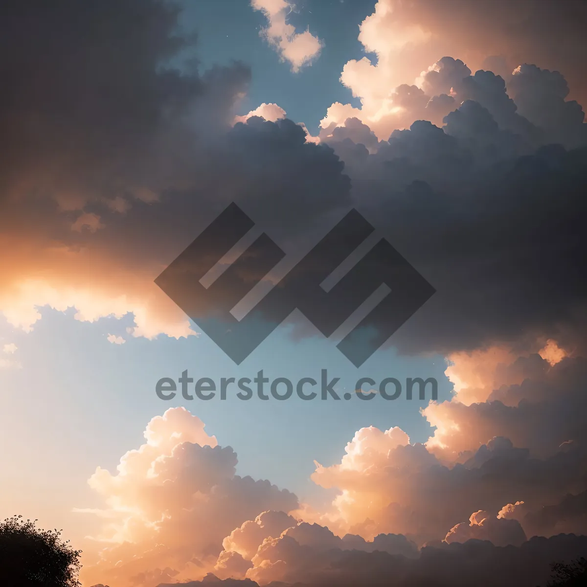 Picture of Sunset Over Clear Summer Sky
