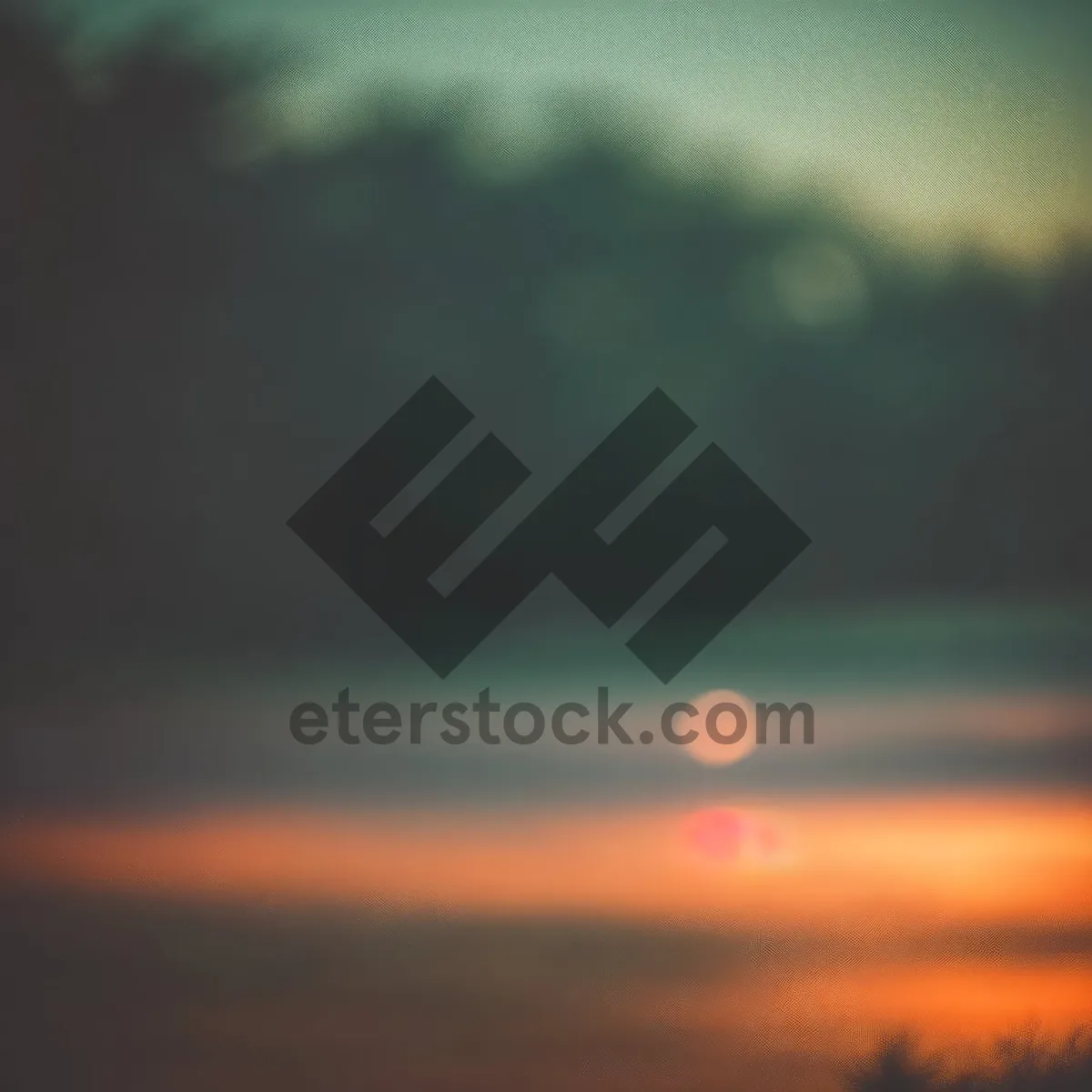 Picture of Vibrant Sunset Sky with Clouds and Sunlight