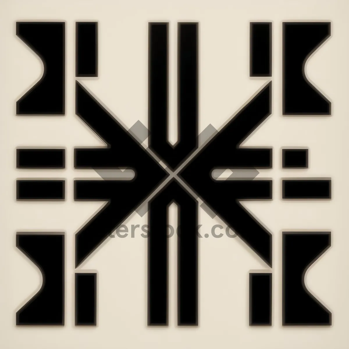 Picture of Black graphic design pattern with sign symbol frame