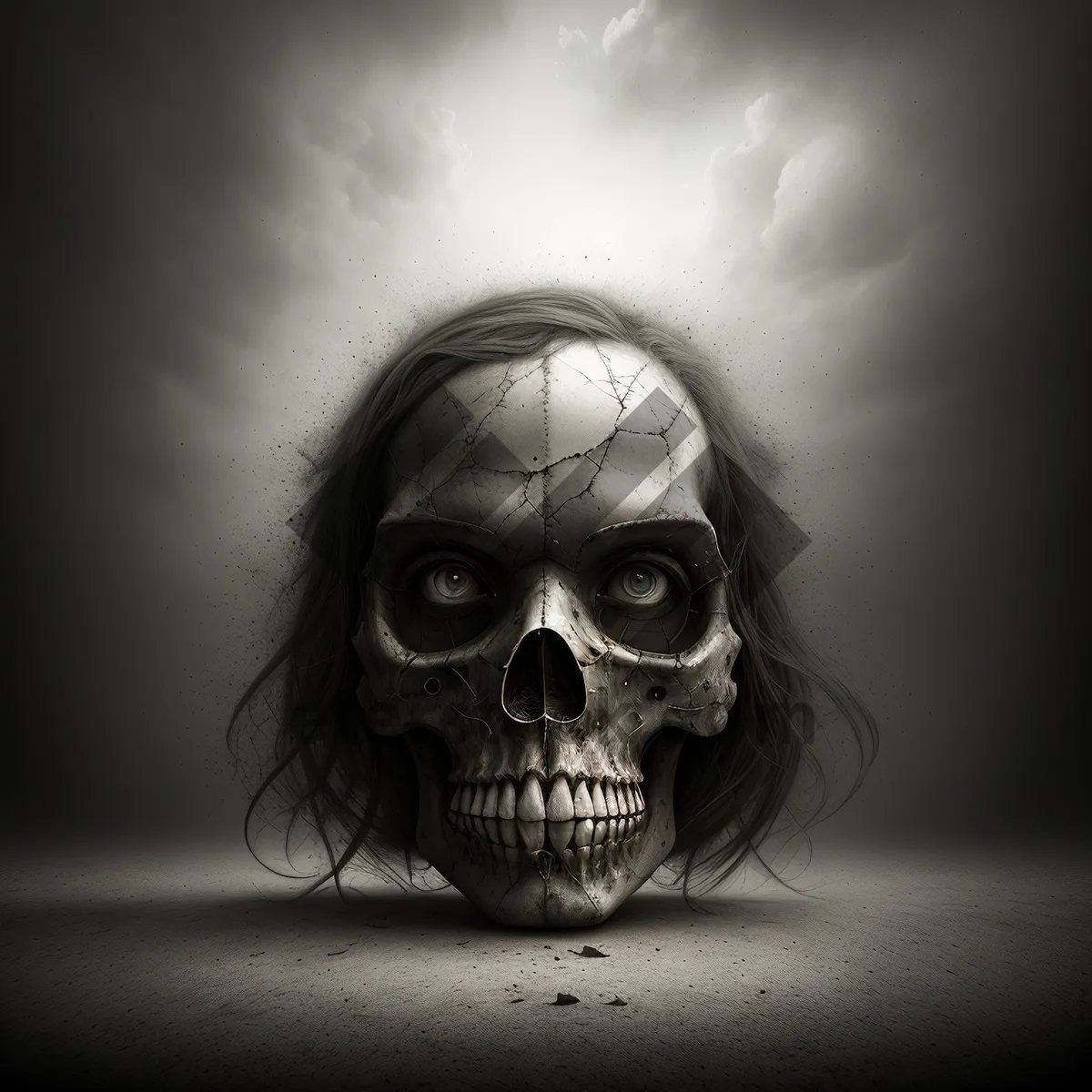 Picture of Grim Reaper's masked skull portrait - Death's disguise