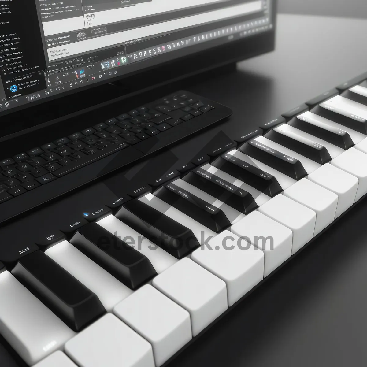 Picture of Electronic Synth Keyboard: Musical Instrument for Modern Tunes