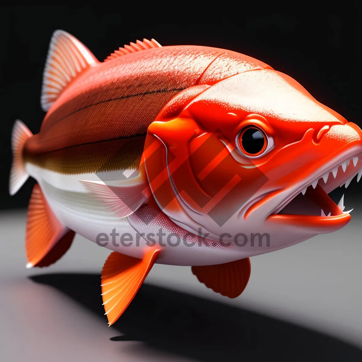 Picture of Colorful Goldfish Swimming in Aquarium