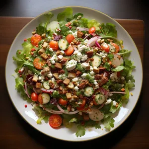 Fresh Veggie Salad with Chickpeas and Black-Eyed Peas