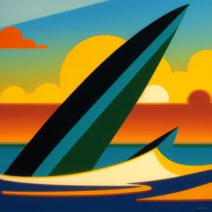 Graphic Art Surfer Icon Lightning Symbol Design