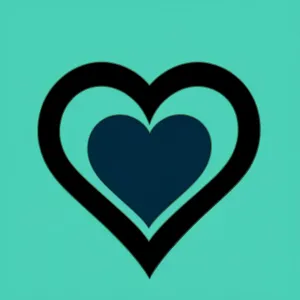 Romantic Love Symbol: Hippie-inspired Graphic Heart Icon