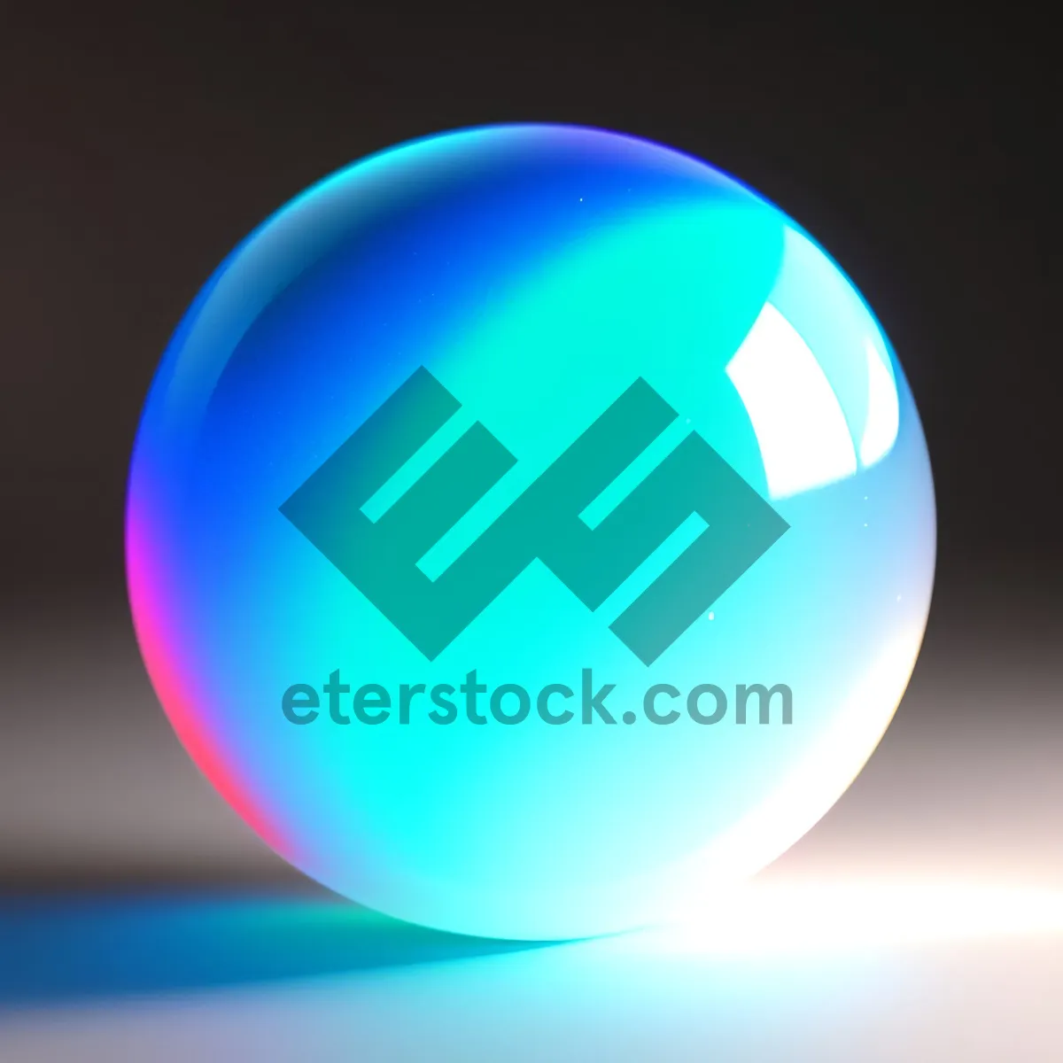 Picture of Glossy Glass Button Sphere - Shiny Web Design Icon