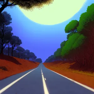 Endless Road: Speeding Through Scenic Summer Landscape