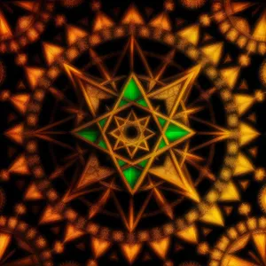 Colorful Kaleidoscope Fractal Design - Seamless Graphic Art