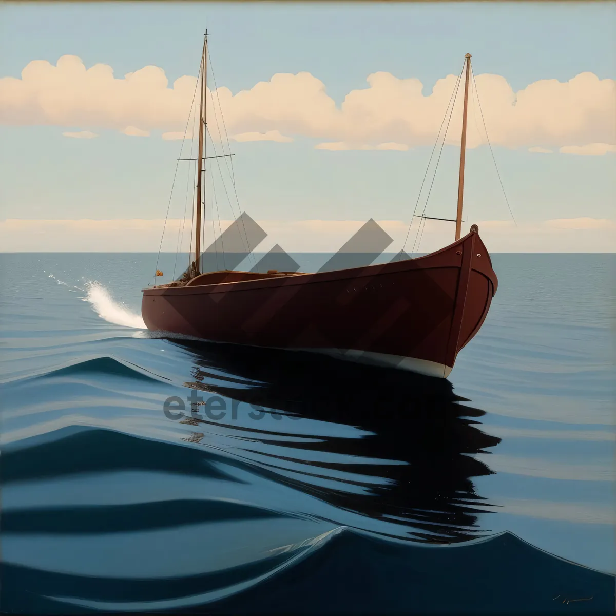 Picture of Sunset Sailing: Nautical Adventure on the Open Seas