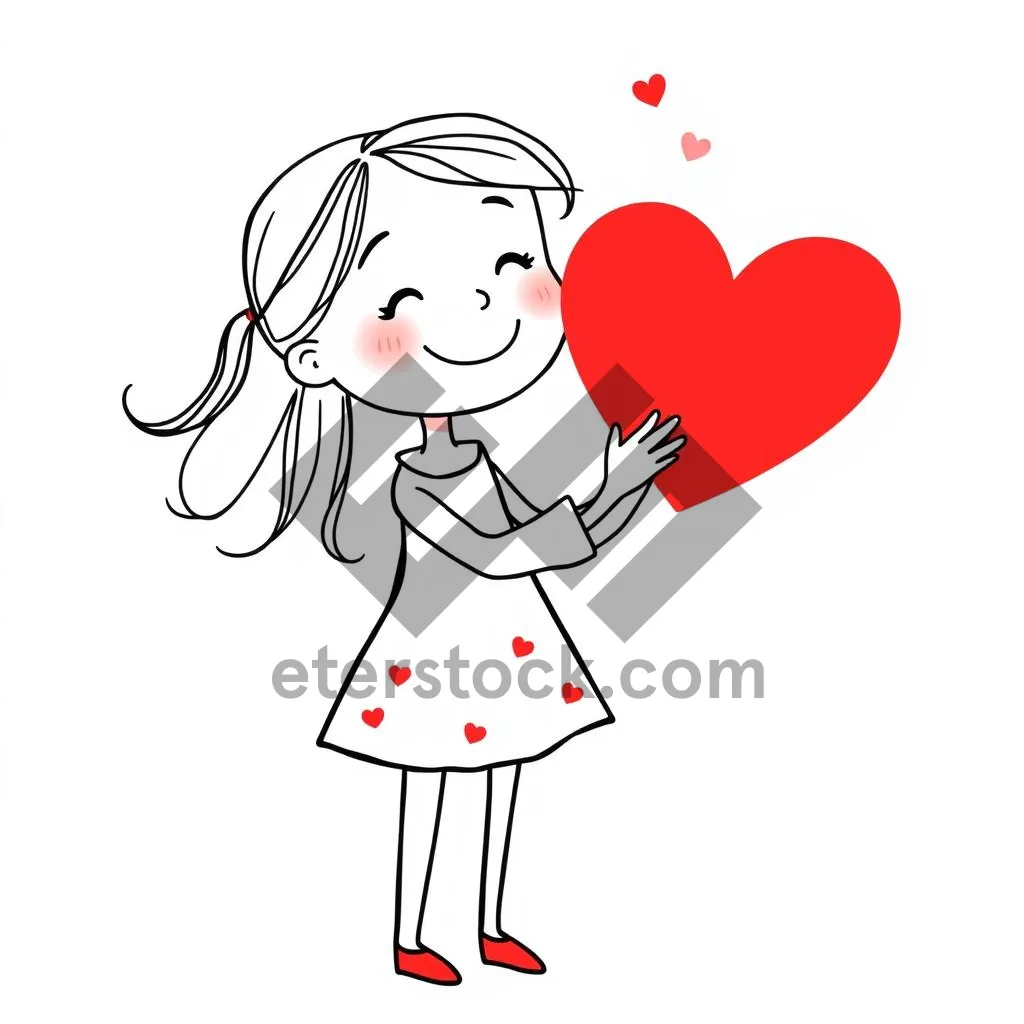 Picture of Happy Cartoon Housewife Clip Art Cute Drawing.